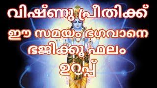 Lord vishnu ! വിഷ്ണു പ്രീതി ലഭിക്കാൻ ഈ സമയം ഭഗവാനെ ആരാധിക്കൂ ഫലം നിശ്ചയം ! വിഷ്ണു പ്രീതി ലഭിക്കാൻ