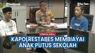 Kapolrestabes Makassar Memberikan Beasiswa untuk Dua Anak Putus Sekolah