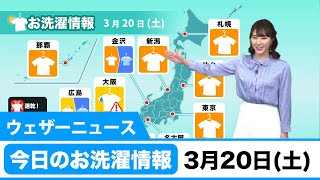 今日のお洗濯情 3月20日（土）