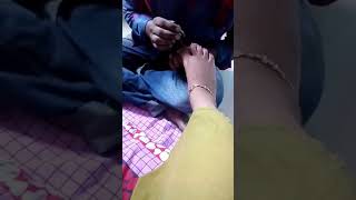 Slave at mistress feet