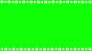 Green Screen Frame Flowers Daisies / Футаж Рамка Ромашки Хромакей