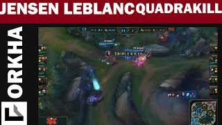 Jensen LeBlanc Quadrakill - C9 | 2016 NA LCS Spring Split W7D1 - League of Legends Season 6