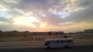 Sunset at Al Khail Road in Dubai غروب الشمس على شارع الخيل في دُبي
