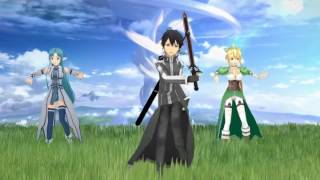 MMD Ievan Polkka Asuna Kirito Leafa