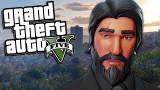 GTA 5 Mods - JOHN WICK FROM FORTNITE MOD w/ FORTNITE MAP (GTA 5 Mods Gameplay)