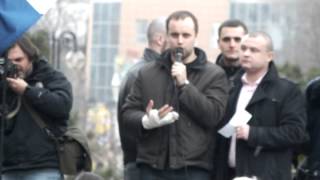 Выступление Павла Губарева перед началом повторного захвата обладминистрации.