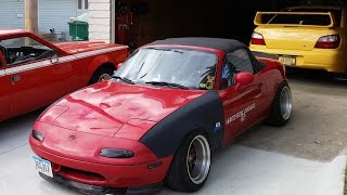 Miata Shaved Engine Bay, Wire Tuck, Turbo Project!
