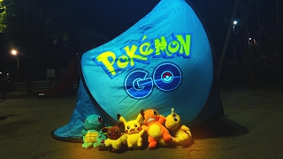 ACAMPO DURANTE 6 HORAS EN TRES MÓDULOS CEBOS DE POKEMON GO!!! DOTHAKING115