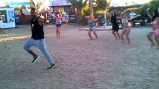 Египет,отель Golden 5, анимация на пляже Zumba(продолжение) 2014г.