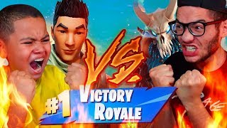 1v1 *NOOB* NO SKIN (9 YEAR OLD BROTHER) VS RAGNAROK (MINDOFREZ) HE WENT FAZE TFUE MODE? FORTNITE BR