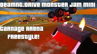 BeamNG.Drive Monster Jam Mini; Carnage Arena Freestyle!!