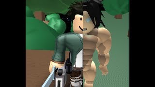 Roblox Attack on titan  trost district Turn Into eren titan