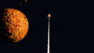 low poly rocket launch