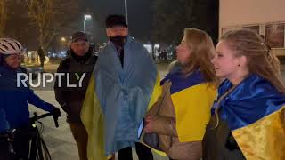 Ukraine: Protesters rally in Mariupol against Russian recognition of DPR independence
