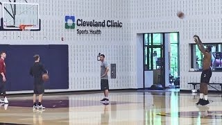 LeBron James On FIRE After Practice, Hits Multiple Three-Pointers In A Row!