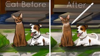 Рисуем в Procreate кошку ? ✧ Как научится красиво рисовать на ipad? Как нарисовать свет правильно?