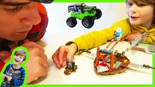 Lego Ships Capture Monster Truck Monsters