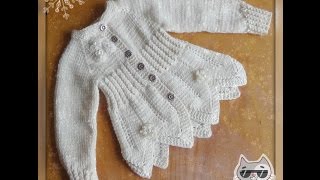 Жакет спицами ЛОТОС. Часть 2. Вяжем кокетку и рукава.