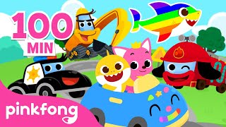 100MIN⏰ - Maratón de las Mejores Canciones de Colores y Autos para TV | Pinkfong en español