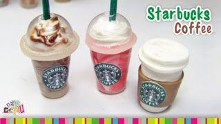 Starbucks Coffee (LID) polymer clay tutorial /  Café de Starbucks de arcilla polimérica