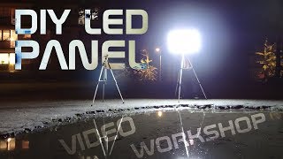 How to make DIY LED panel - Super bright light out of LED strips for video and workshop