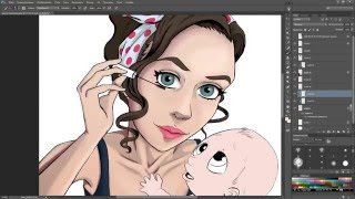 Speed Art. Портрет в мультяшном стиле