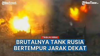 Tanker Rusia Brutal Gempur Posisi Pasukan Ukraina di Maryinka