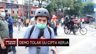 Demo Tolak UU Cipataker Ricuh, Petugas Amankan Demonstran!