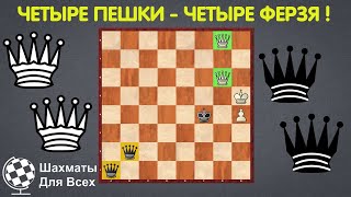 ЧЕТЫРЕ ФЕРЗЯ. Интересная партия. Шахматы