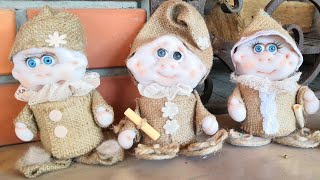 Мастер класс. Домовичок из колгот и мешковины.