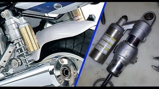 Ремонт газомасляного амортизатора мотоцикла Suzuki GSX1400, разборка. Repair of the shock absorber