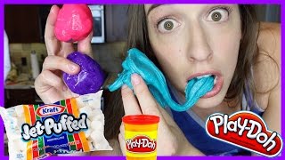 Making Marshmallow Play Doh!!!