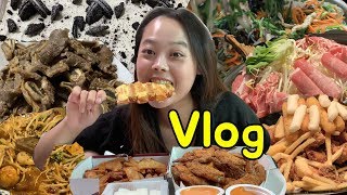 먹방브이로그?LA갈비 5kg 정도는 먹어줘야죠 어차피 다 뼈 무게인데 (feat. 고추바사삭, 매콤치즈소떡, 마라탕, 마라샹궈, 아웃닭치킨, 아이스박스)
