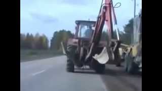 пьяный тракторист в Говно