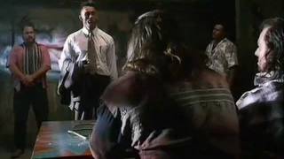 Olivier Gruner and Jaime Pressly in "Mercenary"