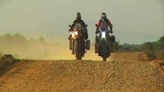 BMW F800GS & KTM 990 Fully loaded Jumping Bridges