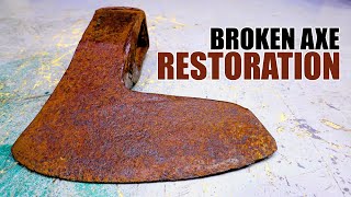 Rusty Broken Hatchet Restoration
