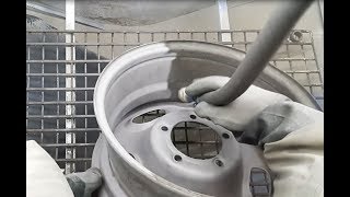 Пескоструйная обработка железных дисков