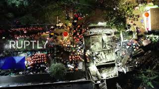China: Drone footage captures rescue operations at site of deadly gas blast in Chongqing