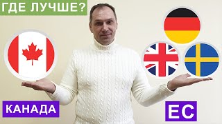 Где лучше? Канада vs Германия, Великобритания, Швеция