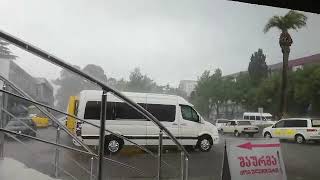 25 06 2020 субтропический ливень привокзальная площадь Кобулети Аджария Грузия