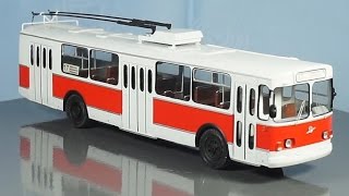обзор масштабная модель автолегенды ссср троллейбус зиу-9 - 1:43 (мосхимволокно) Modelling