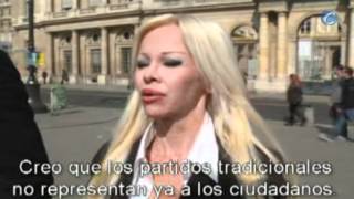 Una estríper francesa, candidata al Elíseo
