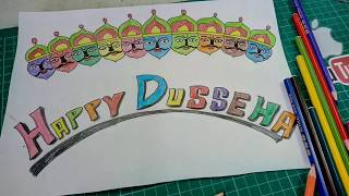 Draw And Colour Raavan For Dussehra | School Projects | CraftLas