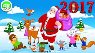 Поздравление с Рождеством 2017 Merry Christmas С Новым Годом Happy New Year Видео Открытка Песня
