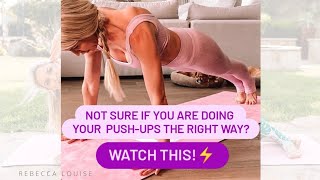 HOW TO DO PUSH UP'S - Step by Step Guide For Push Up's | Rebecca Louise #Shorts