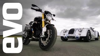 Morgan Plus 8 Speedster v BMW R Nine T | evo CAR v BIKE