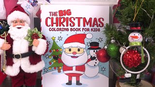 Noël 2021 Livre de Coloriage Père Noël, Bonhomme de Neige, Sapin
