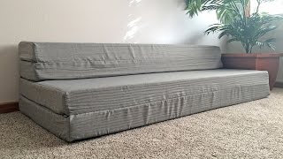 LUCID Folding Mattress & Sofa with Removable Indoor Outdoor Fabric Cover Review
