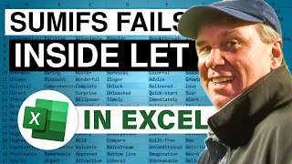 Excel Why Wont This SUMIFS Work Inside Of Let 2518